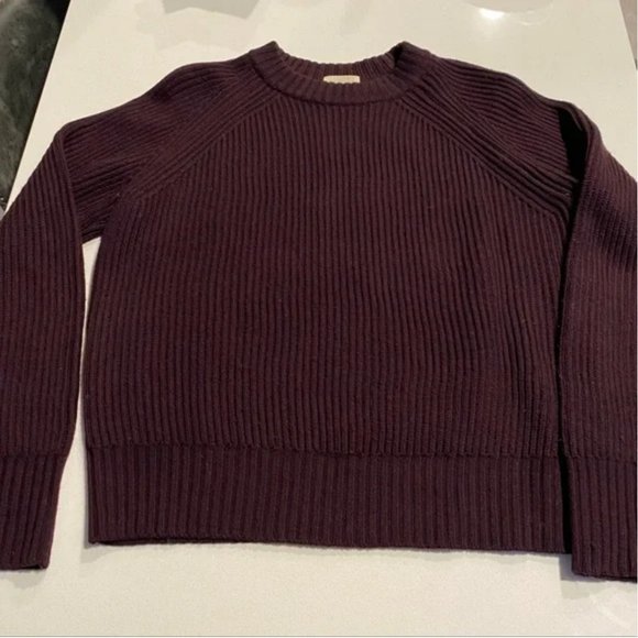 Wilfred Free Maroon/Purple Wool Knit Sweater - Picture 3 of 6
